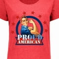 thumbnail image 4 of Inktastic Rosie Riveter Proud American Women's Plus Size T-Shirt, 4 of 5