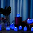 Blue Light Candles Blue Candles 24 Packs Flameless Blue Tea Lights
