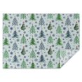 thumbnail image 1 of Nappe de Noël Résistante aux Plis Lavable Housses de Table Boules Colorées Arbres de Pin Flocons de Neige Nappes pour Décorations de Fête de Noël Rectangulaire, 60x84 Pouces, 1 of 5