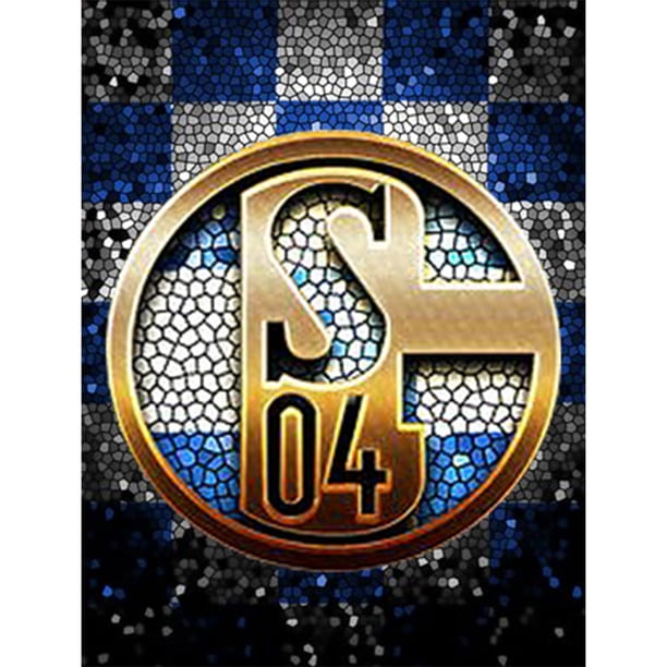 Taladro de dibujo de diamante 5D DIY redondo completo Schalke 04 logotipo del equipo de fútbol (J85756) Hugtrwg Para estrenar