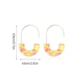 thumbnail image 4 of Pendientes colgantes multicolor liso semicírculo acrílico mujer pendiente regalo de aniversario elegante gancho para la oreja boda playa blanco Ropa, zapatos y accesorios Miscelánea Amarillo Qarigey AP010380-04, 4 of 6