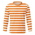thumbnail image 4 of CONZONE Mens T-Shirts Long Sleeve T Shirts for Men Casual Crew Neck Striped Graphic Lightweight Tees Soft Cozy Athletic Tops, 4 of 4