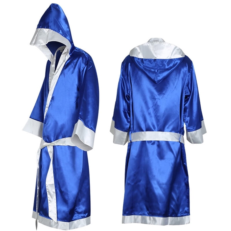 Bluelans Boxing Robe,MMA Boxing Match Muay Thai Men\'s Hooded Long