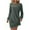 Army Green, variant on Gfyviroh Womens Long Sleeve Dress Soft Crew Neck Knit Sweater Dresses Trendy Lace Splicing Casual Dress