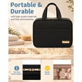 thumbnail image 7 of HOTOR Travel Toiletry Bag for Women & Men, Spacious Hanging Hook Makeup Bag for Travel Size Toiletries, Black, 7 of 7