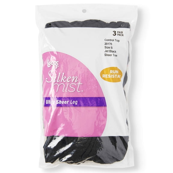 L'eggs Women's Silken Mist Ultra Sheer Pantyhose Control Top 3 pair