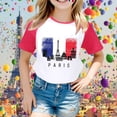 thumbnail image 2 of TZEWGL Chemise Décontractée pour Nouveau-Né Tourisme Urbain Imprimé Commémoratif Manches Courtes Raglan Taille 7-8T, 2 of 4
