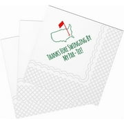 **golf cocktail napkins, thanks fore swinging by my par-tee disposable paper cocktail beverage napkin for golf theme party table decor 2-ply, 5x5" (50, thanks fore swinging by my par-tee)