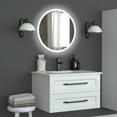 thumbnail image 4 of A&E Bath and Shower Clancy Chrome and LED Light Round Decorative Mirror, 4 of 5