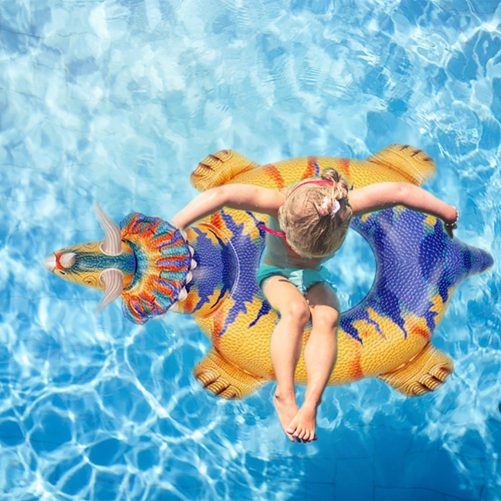 Inflatable Dinosaur Pool Float For Kids Water Fun Floaties Swimming Pool Ring Float,Summer Party