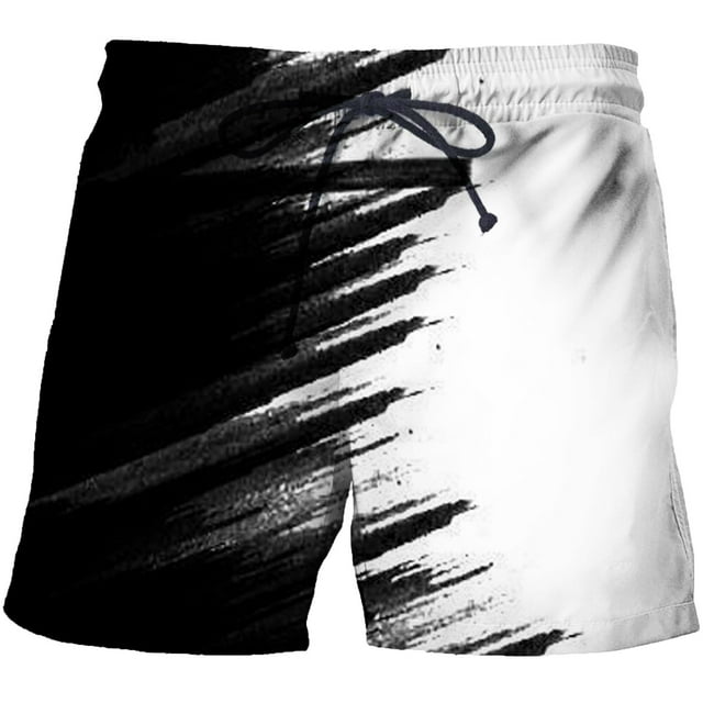Mens Quick Dry Printed Short Swim Trunks with Mesh Lining Swimwear Bathing Suits