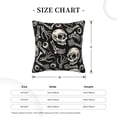 thumbnail image 4 of Square Decorative Throw Pillow Covers with Core, Eyeballs Skulls Bones Print Throw Pillows for Couch Sofa Bed Home Decor, 18"x18", 4 of 9