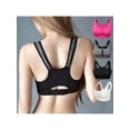 thumbnail image 5 of Women Sport Bra Padded Seamless Front Zip Yoga Gym Fitness Workout Running Vest, 5 of 6
