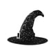 thumbnail image 1 of Sombrero de mago Bewildely Clásico negro con esquina de terciopelo dorado, 1 of 6