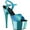 Turquoise Hologram/Turquoise Chrome Synthetic, variant on Women's Pleaser Adore 709HGCH Ankle Strap Sandal