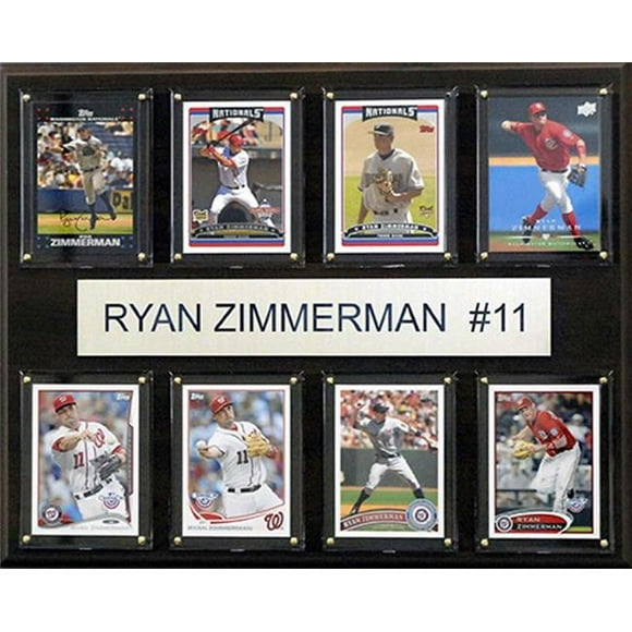 MLB 12 x 15 in. Ryan Zimmerman Washington Nationals 8-Card Plaque
