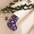 thumbnail image 7 of Daiia cartoon Skull rainbow space Print Christmas Stocking，18"Large Knitted Xmas Stocking for Kids, Family Stocking for Fireplace Christmas Holiday Party Decoration, 7 of 7