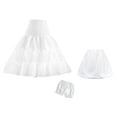 thumbnail image 3 of Conjunto de enagua corta para niñas, estilo retro decorativo, falda crinolina blanca preciosa 60 centímetros, 3 of 9