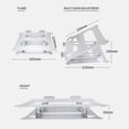 thumbnail image 2 of Z17 Ergonomic Laptop Stand for Desk Adjustable Foldable Notebook Riser Portable Aluminum Alloy Computer, 2 of 9
