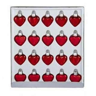 Keimprove 10 Pcs Wooden Heart Hanging Ornament Set with Rope - Red Love  Heart Tags with Snowflake Pattern Wood Tree Pendant Decorations for  Christmas Valentine's Day Winter Holiday Party Decor 
