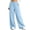 Light Blue, variant on Annhoo Boys Girls Wide Leg Sweatpants Spring High Elastic Waisted Loose Kids Pants with Pockets Fashion Clothes
