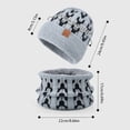 thumbnail image 3 of Hat Scarf And Glove Set Winter Warm Accessories for Babies Soft Comfortable Outdoor Three Piece Set, 3 of 7