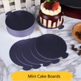 thumbnail image 4 of 3.15 Inch Mini Cake Boards Round Black Mini Dessert Plates Mousse Cupcake Trays Base Paper Plates Circle Dessert Board, 4 of 13