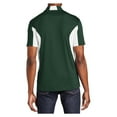 thumbnail image 2 of Mens Side Blocked Polyester Micropique Sport-Wick Polo Forest Green/ White X-Large, 2 of 7