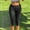 Black women high waisted capri pants a1, variant on Cagogo Women's High Waisted Capri Pants Stretch Polka Dot Casual Leggings Active Shorts Summer Vacation Beach Travel Workout Trousers, Black L
