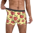 thumbnail image 2 of Kdxio Men's Boxer Briefs with Apple Print - Comfortable and Breathable Underwear for Everyday Wear, 2 of 7