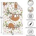 thumbnail image 3 of Coolnut Sloth Kitchen Dish Towel Set of 6, Soft Absorbent Drying Dishcloths Dish Towels with Hanging Loop for Kitchen Bathroom Bar Home Decor, 28 x 18 Inch Washcloth Gift, 3 of 7