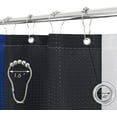 thumbnail image 3 of Extra Long Shower Curtain 72x84 Inch Shower Curtain Set with 12 Hooks - Blue Shower Curtains for Bathroom Decor Black and Grey Modern Geometric Pattern Waterproof Fabric Machine Washable, 3 of 6