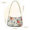 thumbnail image 3 of FORMRS Womens Shoulder Bag with Chain Strap Clutch Purse Cute Tote Handbag, Red and White Floral Pattern, 3 of 7