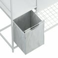 thumbnail image 6 of Portable Wardrobe Clothes Rack, Freestanding Clothing Rack with Bottom Mesh Storage Rack, Multi-functional Bedroom Clothing Rack with Premium Oxford Cloth Storage Bag,White, 6 of 7
