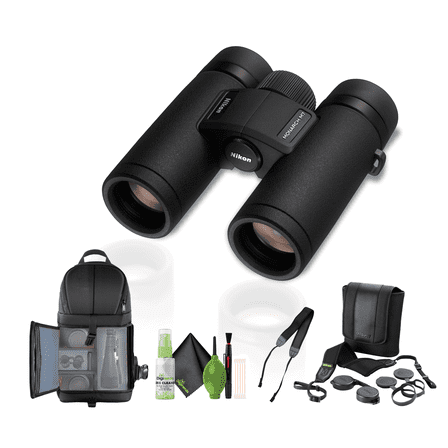 Nikon 10x30 Monarch M7 Binoculars Bundle With Neck Strap   Backpack And More