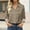 Khaki, variant on Womens Tops Retro Floral Print Long Sleeve Satin Shirt Spring Summer Shirts for Women Beige L