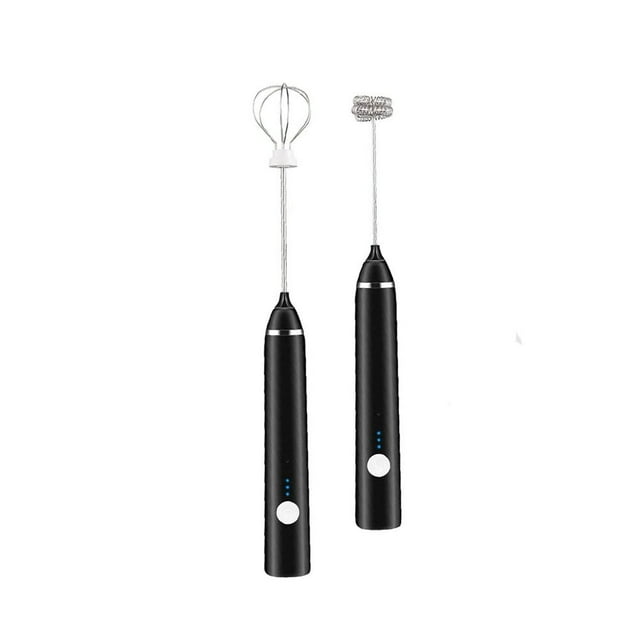 Mousseur à Lait Rechargeable, Mélangeur de Boissons Électrique Portable à Trois Vitesses de Fouettage avec Fouets en Acier Inoxydable pour Café, Chocolat Chaud, Cappuccino