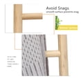 thumbnail image 3 of FUIN Fully Assembled 6ft Bamboo Blanket Ladders Living Room Wood Decorative Wall Leaning Farmhouse Quilt Display Holder Rustic Wooden Towel Rack for Bathroom, Unfinished, 3 of 7