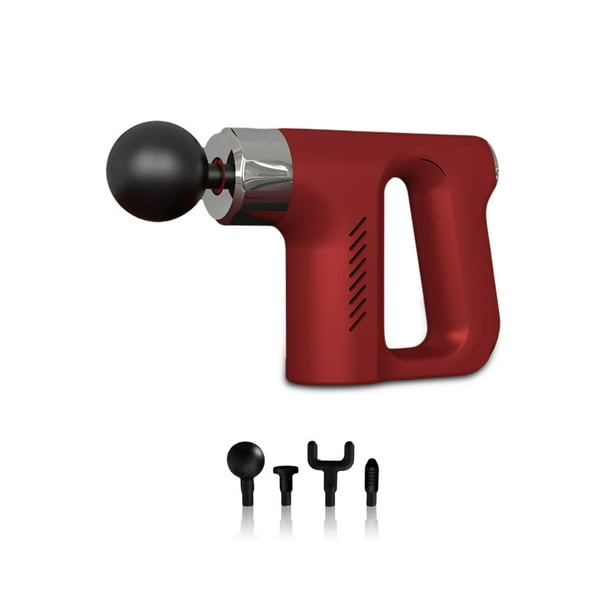 Fascia eléctrica Masajeador Ajustable Sin deslizamiento Recargable Masaje Músculo Percasis Profundo Percusión Vibración Relajación Rojo Inevent CE001404-02B