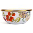 thumbnail image 4 of STPgoods Vegetable Garden Enamel Salad Bowl Set of 4 Pcs 30 fl oz (900 ml) Enameled Aluminum Cereal Bowl Set of 4 Enamel Serving Bowls, 4 of 8