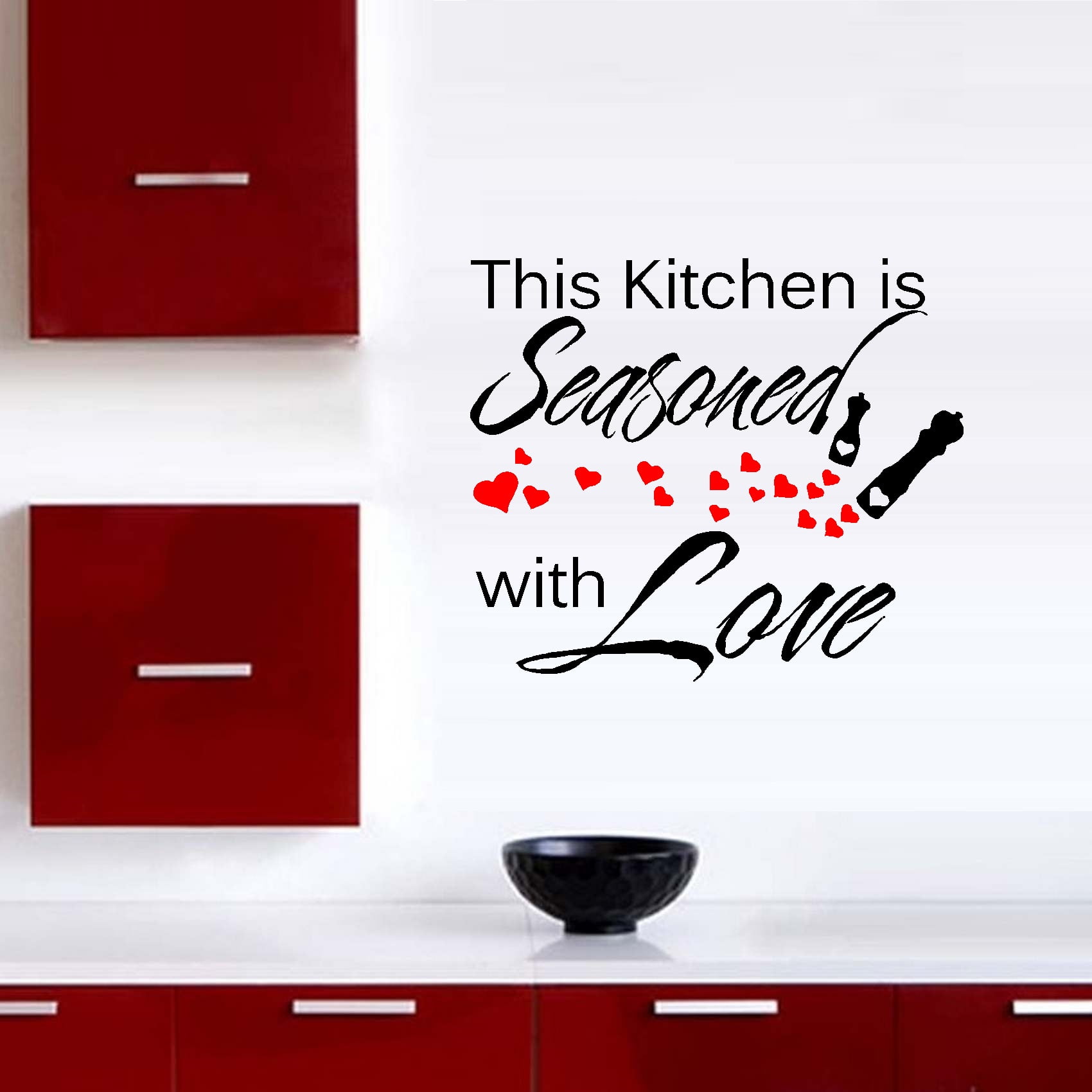 Decal This Kitchen is Seasoned with Love 8 Wall Decal, 20" x 24