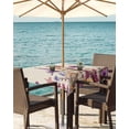 thumbnail image 3 of Outdoor Tablecloth with Umbrella Hole Zipper,Purple Lavender Daisy Country Flower Waterproof Zippered Table Cloth for Rectangle Tables,Pastoral Plant Retro Linen Patio Table Covers for Indoor Pinic, 3 of 6