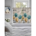 thumbnail image 3 of Watercolor Flowers Living Room Curtains 2 Panel, Vintage Tulips Floral Barn Doors Wood Grain Cafe Window Treatment, Farmhouse Bedroom Bathroom Kitchen Curtains Drapes 104"x54", 3 of 6