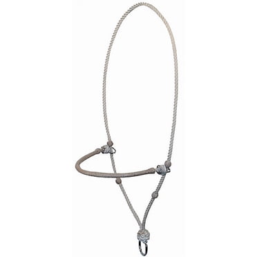 8022 horse side pull rope halter w/braided nose - Walmart.com