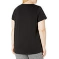 thumbnail image 2 of HUE Womens Short Sleeve V-Neck Sleep Tee X-Large Black, 2 of 5