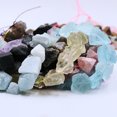thumbnail image 5 of Xiao Hua 1 pieza de piedra natural cruda con perforaciones irregulares, pulsera de cuentas sueltas de piedra natural azul claro, accesorios de collar, 5 of 5