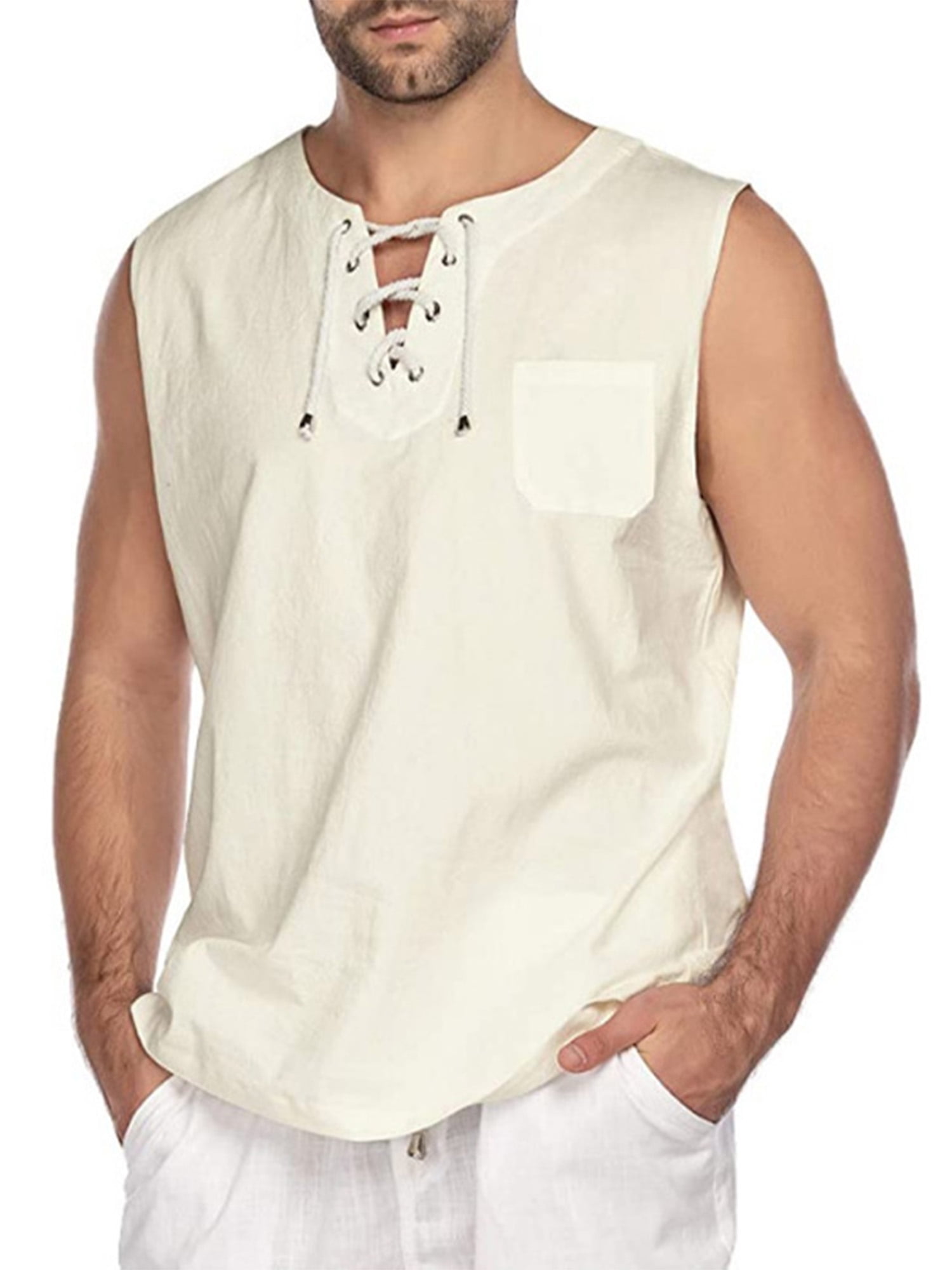 men's casual sleeveless shirts