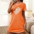 thumbnail image 2 of Tnhcen Women's Casual Summer Sleepwear – Round Neck Short Sleeve with Playful Print Soft 95% Polyester 5% Spandex S-2XL for Daily Lounging, 2 of 5