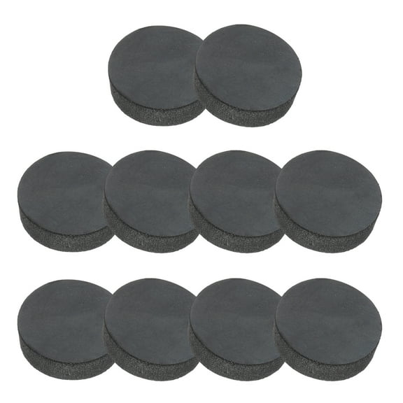 Rubber Solid Discs Washers, 10 Pcs Anti-Vibration Spacer 15mm OD x 5mm Thick, Black