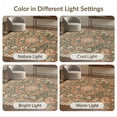 thumbnail image 7 of ODIKA 6'x9' Ultra-Soft Area Rug, Vintage Faded Medallion Motif Antique Stepped Border Symmetrical None Washable, Bare feet friendly, Silk-Touch for Guest Room, Bedroom, 7 of 7